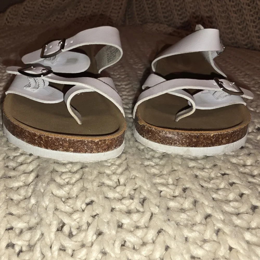 Steve Madden Girls White Slip On Sandals Size 3